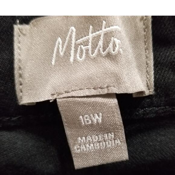 NWOT's-Motto Womens Black High Rise Skinny Stretch Jeans 5 Pockets Size 16W (36) - Picture 6 of 9